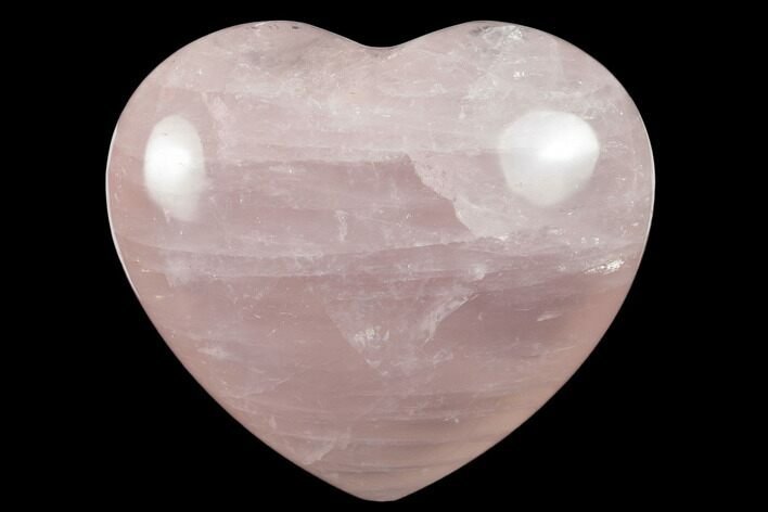 Polished Rose Quartz Heart - Madagascar #184063